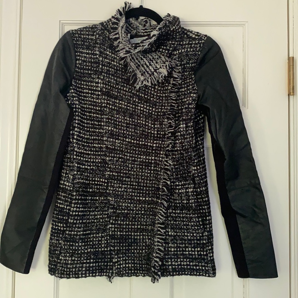 Vince Boucle and Leather Jacket